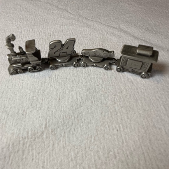 Pewter Train Set Jeff Gordon NASCAR #24 4 Pieces - Picture 1 of 7